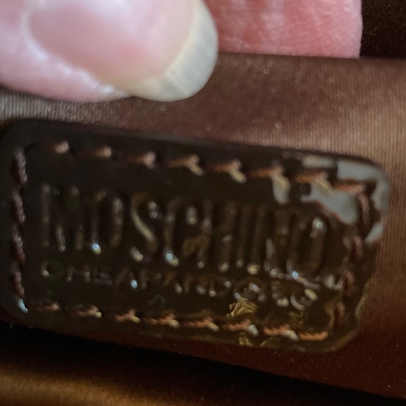 Moschino Chic Patent Chocolate & Orange Mini Bag - Picture 4 of 12